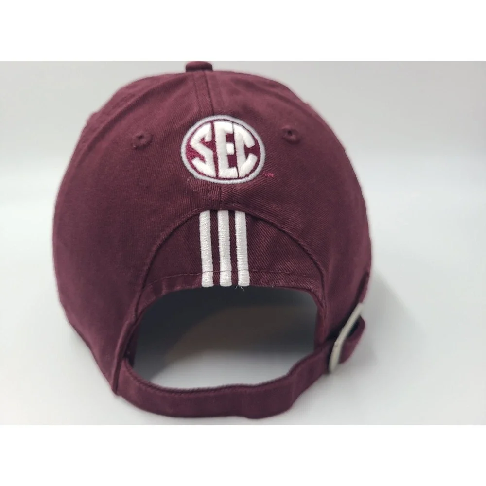 Texas A&M University Aggies Adidas SEC Strapback Adjustable Hat‎ Cap NCAA Maroon